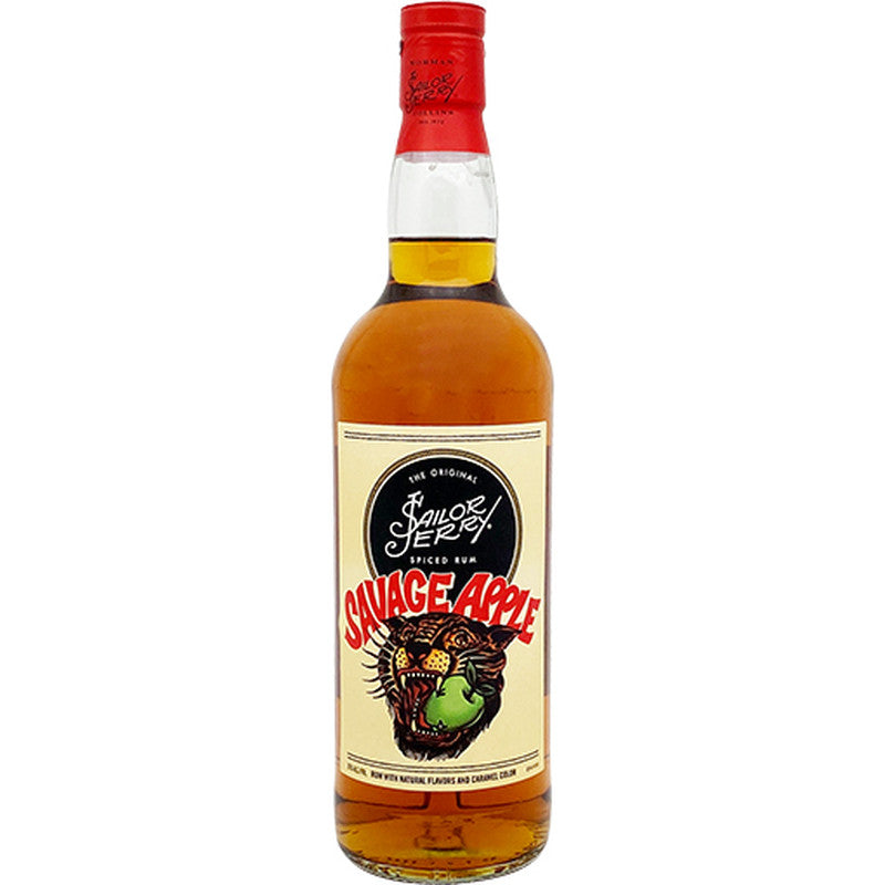 SAILOR JERRY SAVAGE APPLE RUM 750ML MIAMI LIQUOR WINE STORE