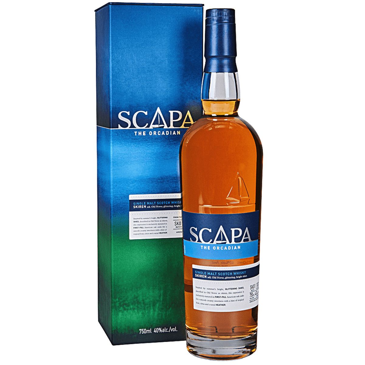 SCAPA SKIREN SINGLE MALT SCOTCH WHISKEY 750ML MIAMI LIQUOR WINE STORE