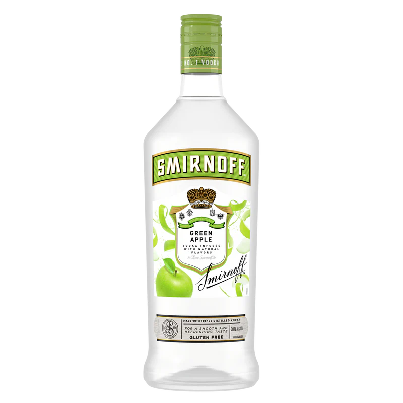 SMIRNOFF GREEN APPLE 1.75L MIAMI LIQUOR WINE STORE