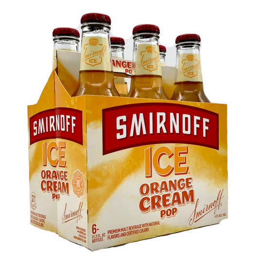 SMIRNOFF ICE ORANGE CREAM POP 6PK 12OZ MIAMI LIQUOR WINE STORE