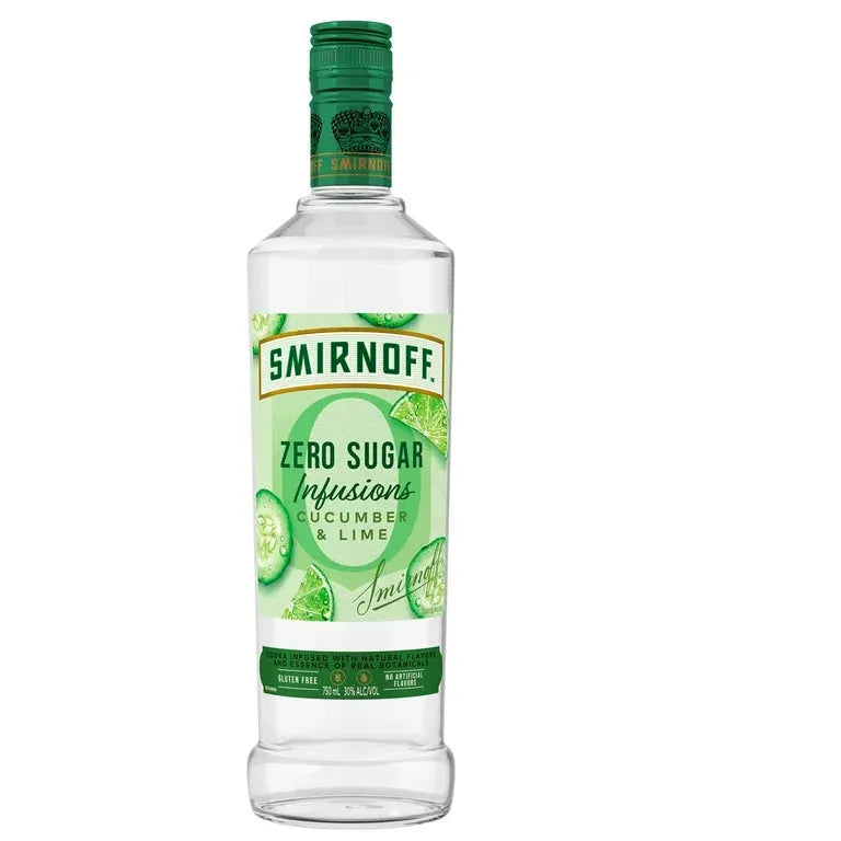 SMIRNOFF ZERO ZUGAR INFUSIONS CUCUMBER & LIME 750ML MIAMI LIQUOR WINE STORE