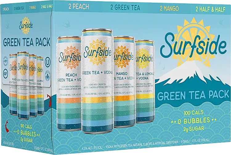 SURFSIDE 8PK GREEN TEA MIAMI LIQUOR WINE STORE