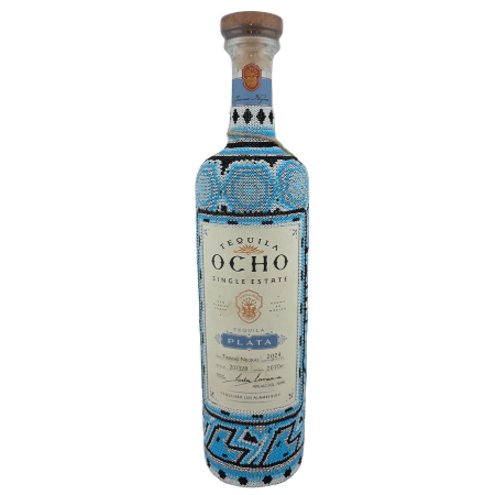 TEQUILA OCHO ARTE HUICHOL PLATA 750ML  MIAMI LIQUOR WINE STORE
