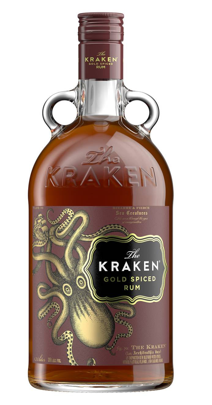 THE KRAKEN GOLD SPICED RUM 1.75L MIAMI LIQUOR WINE STORE