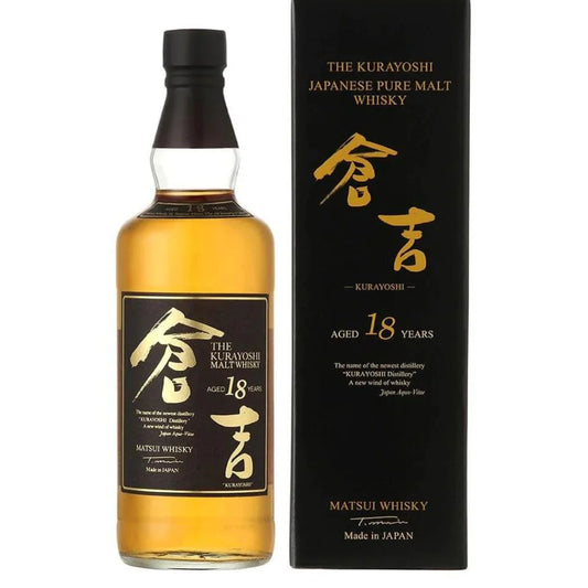 THE KURAYOSHI 18 YEARS PURE MALT JAPANESE WHISKY 750ML MIAMI LIQUOR WINE STORE