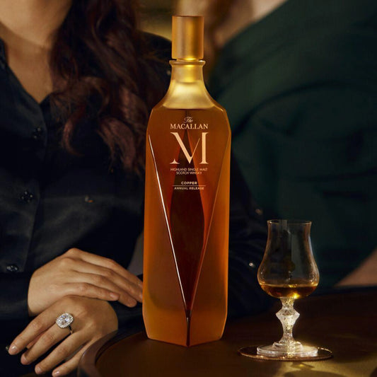 THE MACALLAN M DECANTER COPPER MIAMI LIQUOR WINE STORE