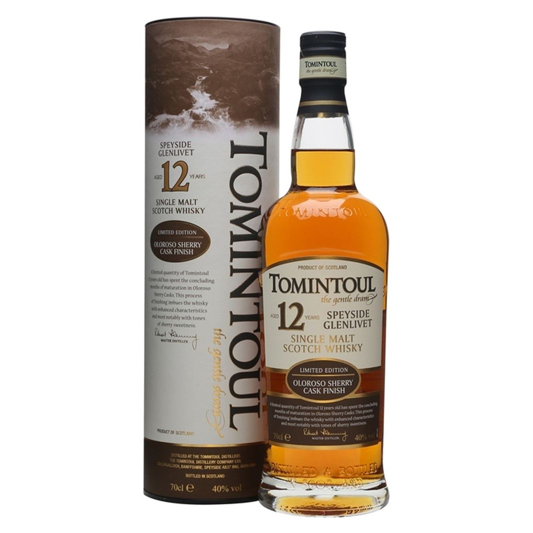 TOMINTOUL SINGLE MALT 12 YEARS 750ML MIAMI LIQUOR WINE STORE