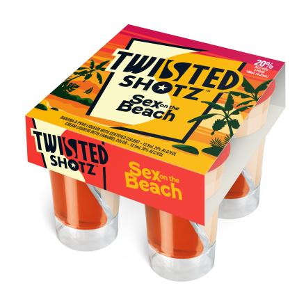 TWISTED SHOTZ 4PK SEX ON THE BEACH MIAMI LIQUOR WINE STORE