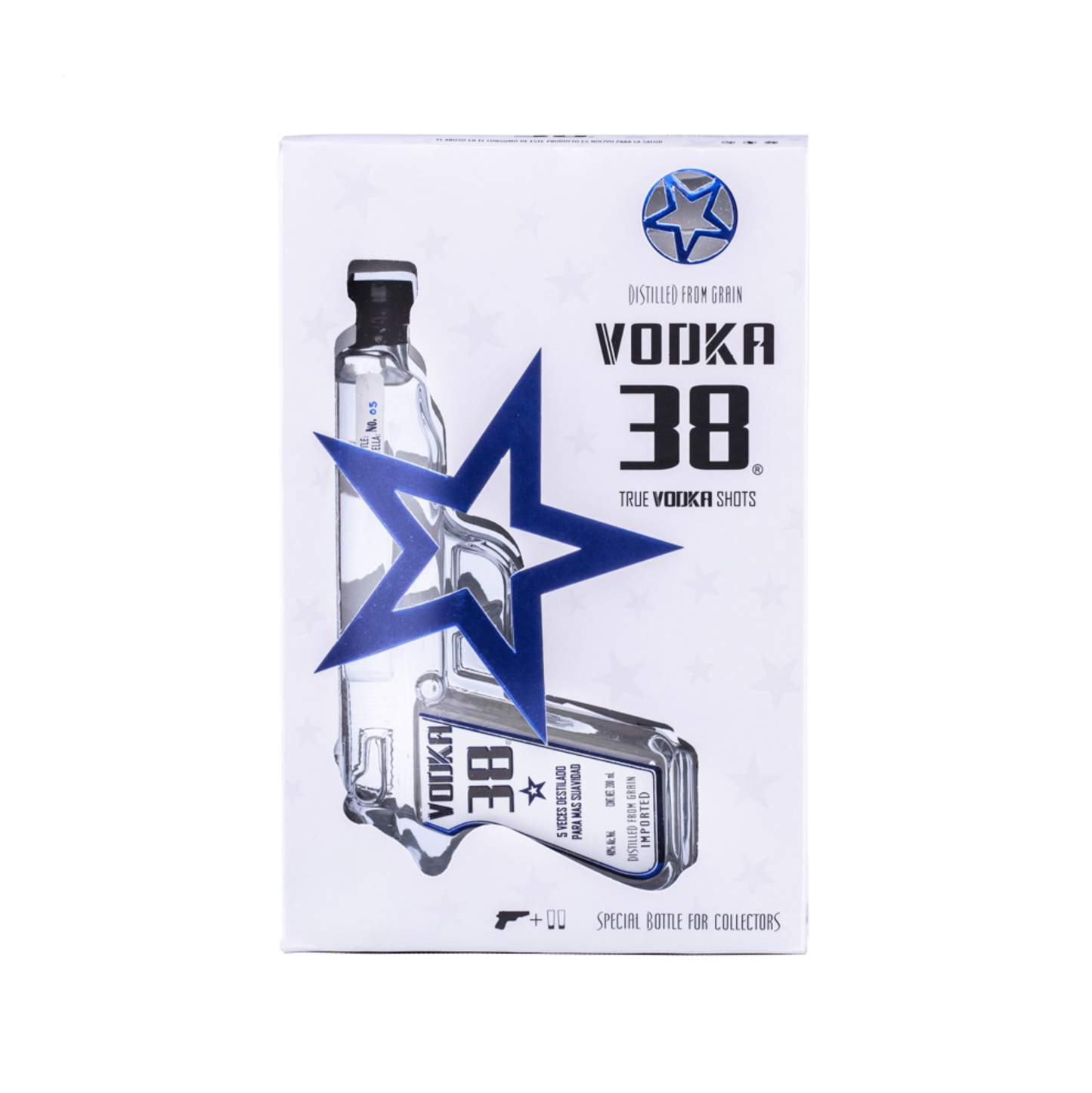 VODKA 38 GLASS PISTOL 200ML MIAMI LIQUOR WINE STORE