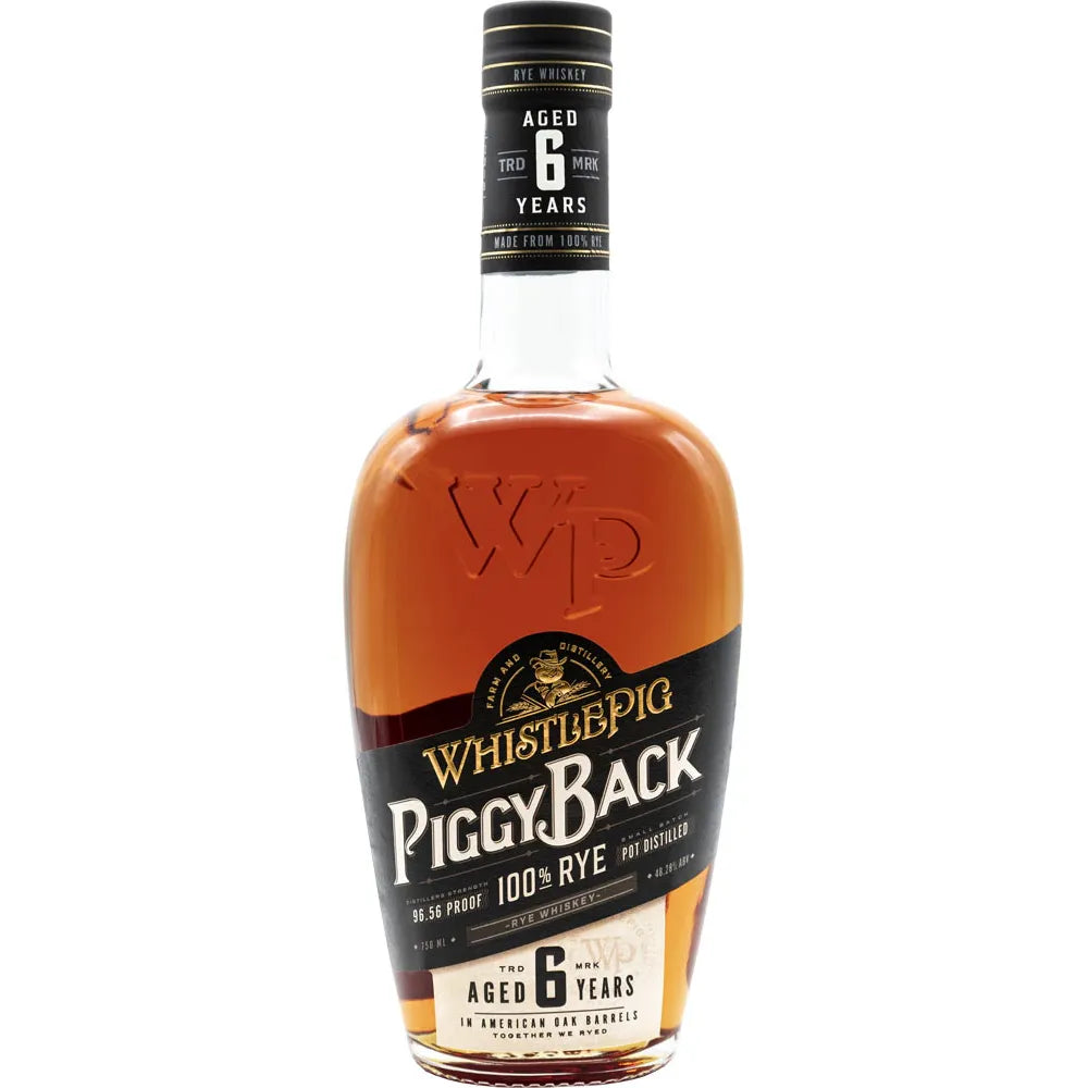 WHISTLEPIG 6 YRS PIGGY BACK 100 RYE BOURBON 750ML MIAMI LIQUOR WINE STORE