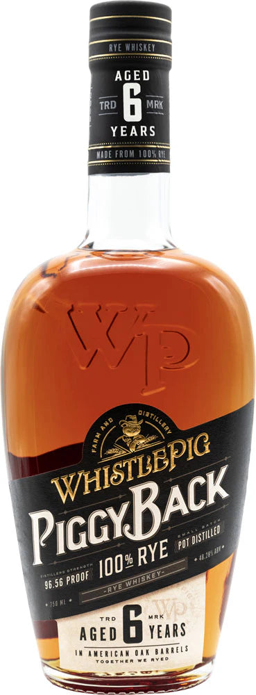 WHISTLEPIG 6 YRS PIGGY BACK 100 RYE BOURBON 750ML MIAMI LIQUOR WINE STORE