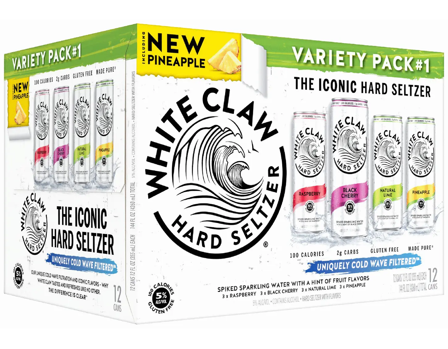 WHITE CLAW 12PK CAN VARIETY #1 MIAMI LIQUOR WINE STORE