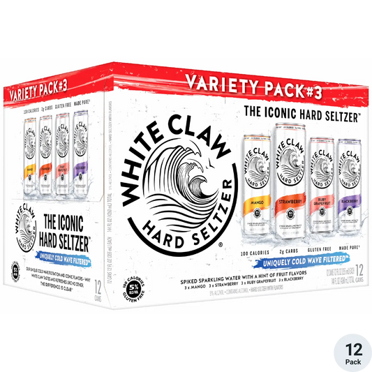 WHITE CLAW 12PK CAN VARIETY #3 MIAMI LIQUOR WINE STORE