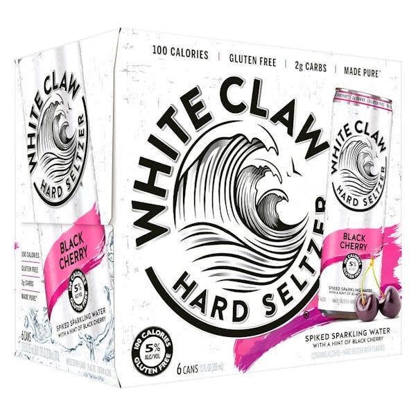 WHITE CLAW 6PK CAN BLACK CHERRY MIAMI LIQUOR WINE STORE