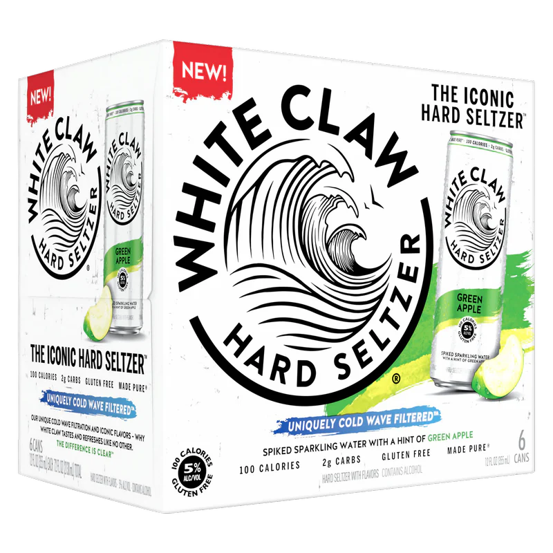 WHITE CLAW 6PK CAN GREEN APPLE MIAMI LIQUOR WINE STORE