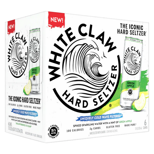 WHITE CLAW 6PK CAN GREEN APPLE MIAMI LIQUOR WINE STORE