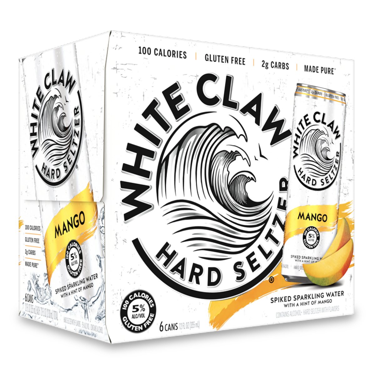 WHITE CLAW 6PK CAN MANGO MIAMI LIQUOR WINE STORE