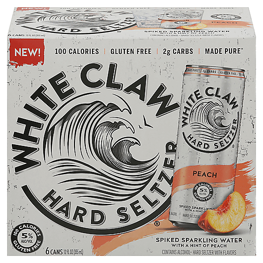 WHITE CLAW 6PK CAN PEACH MIAMI LIQUOR WINE STORE