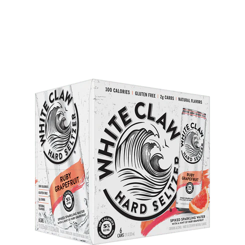 WHITE CLAW 6PK CAN RUBY GRAPEFRUIT MIAMI LIQUOR WINE STORE