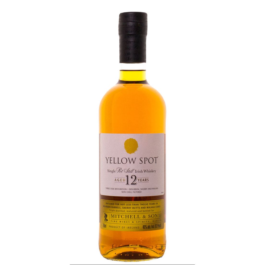 YELLOW SPOT 12 YEARS SINGLE POT STILL IRISH WHISKEY 750ML MIAMI LIQUOR WINE STORE