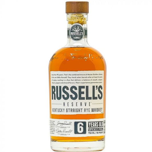 RUSSELL'S RESERVE KENTUCKY STRAIGHT RYE 6YRS 750ML