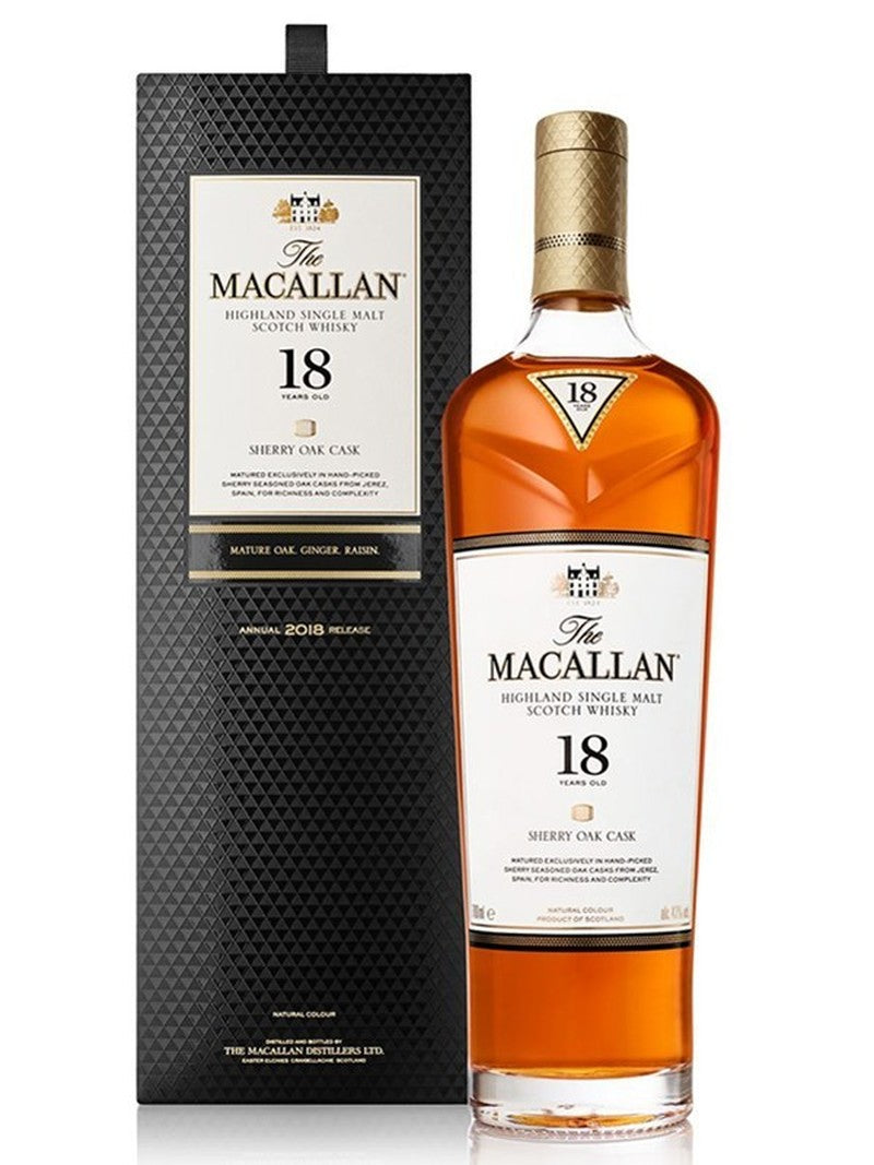 THE MACALLAN 18 YEARS SHERRY OAK CASK 750ML